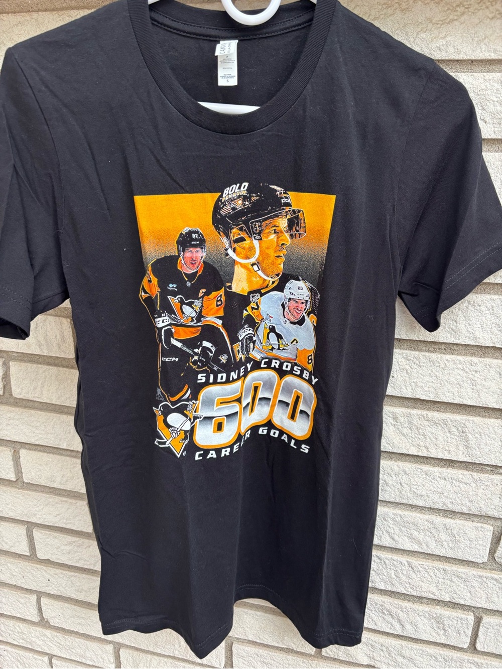 Sidney Crosby 600 Career Goals Graphic Tee - Black & Gold
